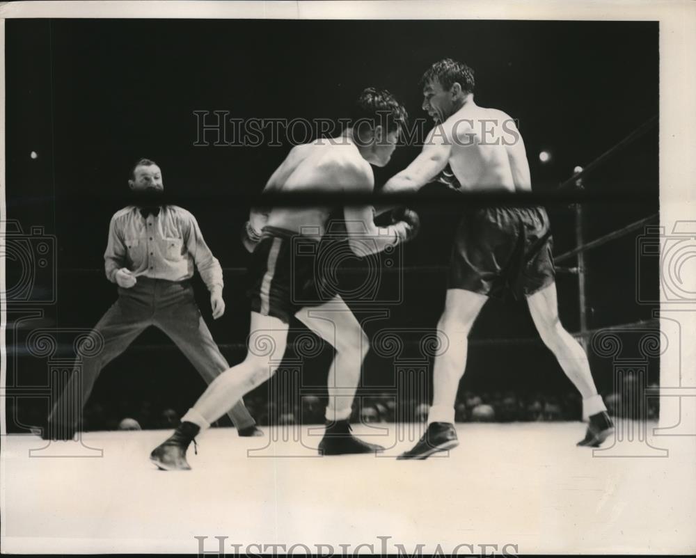 1940 Press Photo NYC Ken Overlin vs Cerefino Garcia for middleweight title - Historic Images