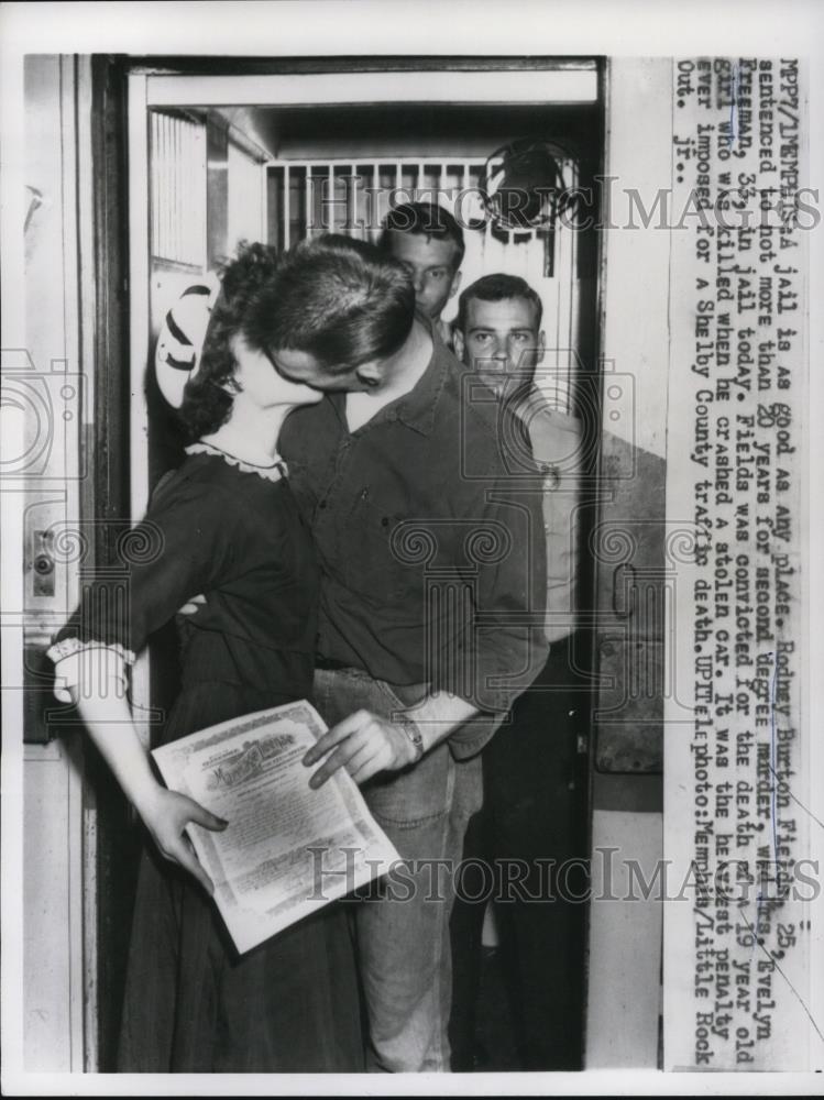 1960 Press Photo Rodney Burton Fields Sentenced to Prison 2nd Degree Murder - Historic Images