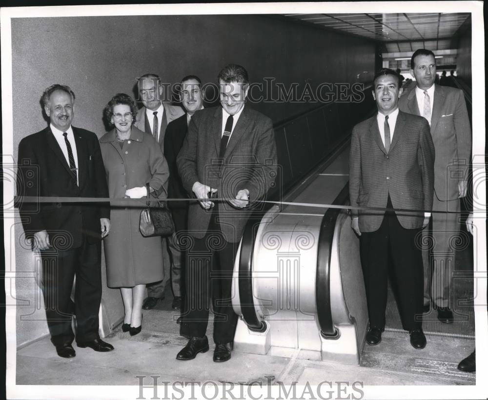 1961 Press Photo Mayor Ben Hanson, James Porter, Ellen Price, Patrick Steele - Historic Images