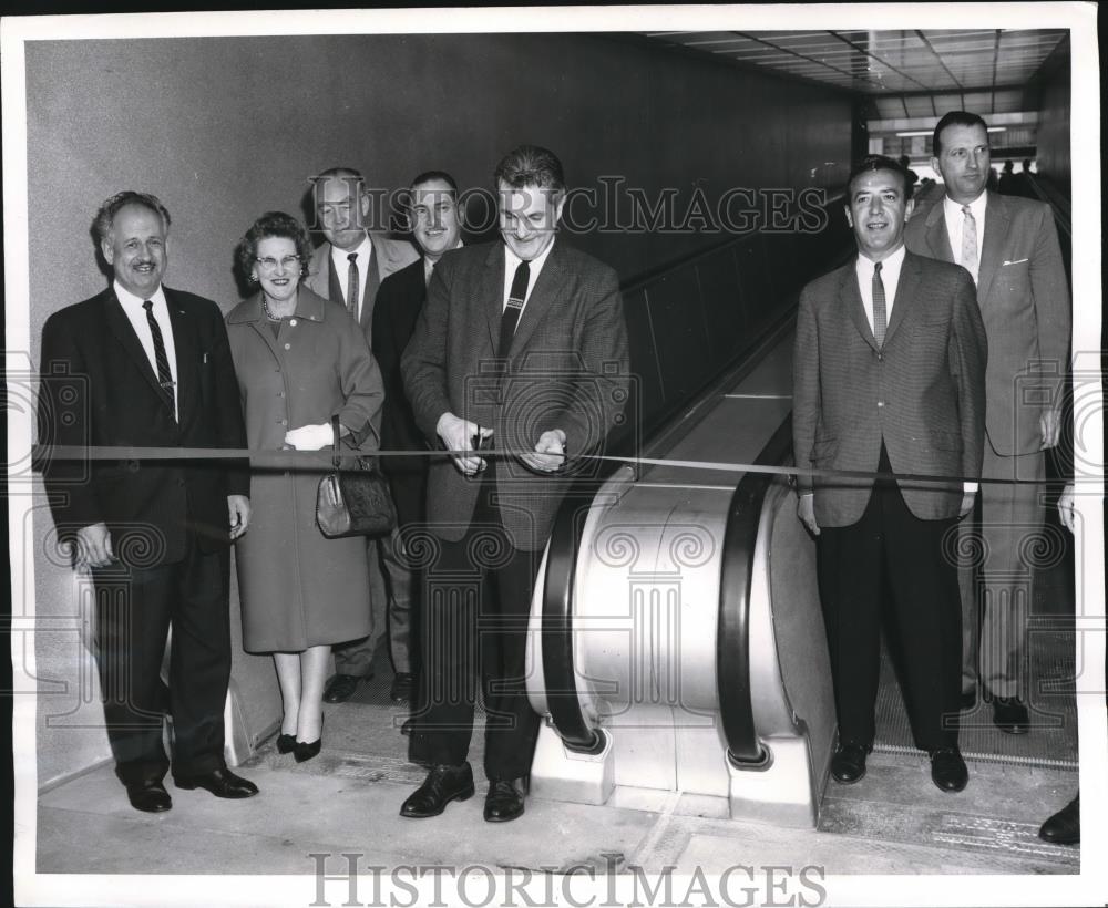 1961 Press Photo Mayor Ben Hanson, James Porter, Ellen Price, Patrick Steele - Historic Images