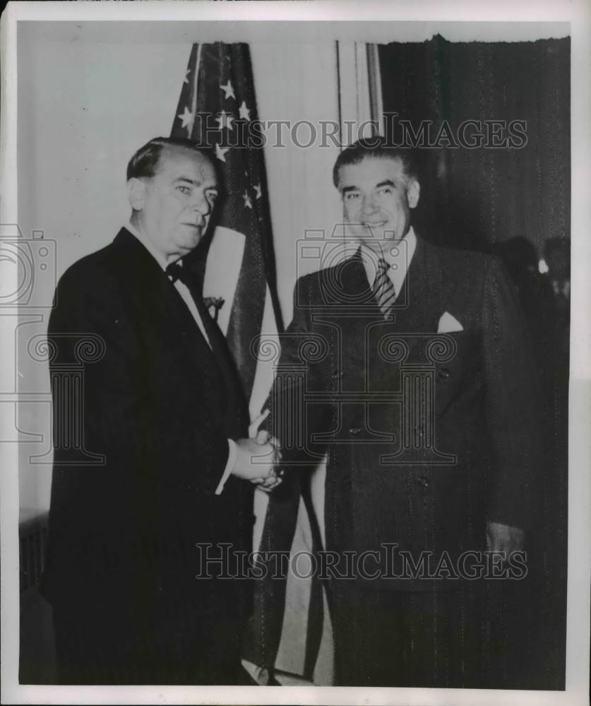 1952 Press Photo Ambassador William O'Dwyer and Minister Agustin Garcie - Historic Images
