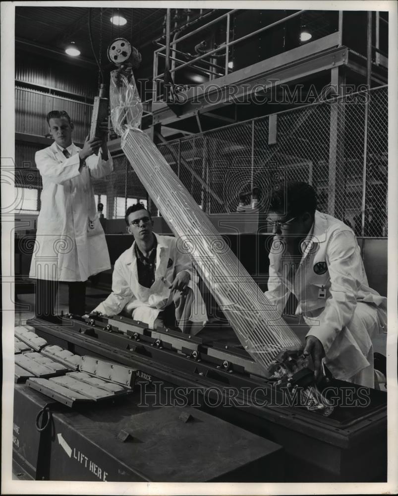 1959 Press Photo Pittsburgh Pa Westinghouse Electric Corp shipment prepped - Historic Images