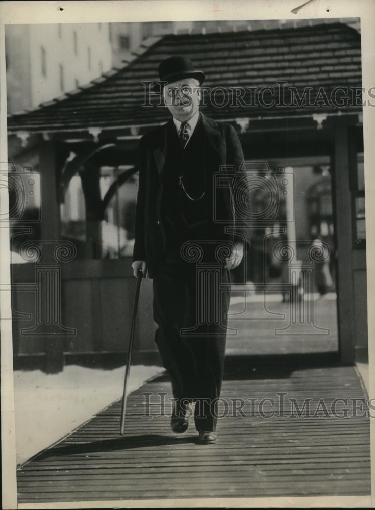 1931 Press Photo Governor John Garland Pollard Vacationing - Historic Images