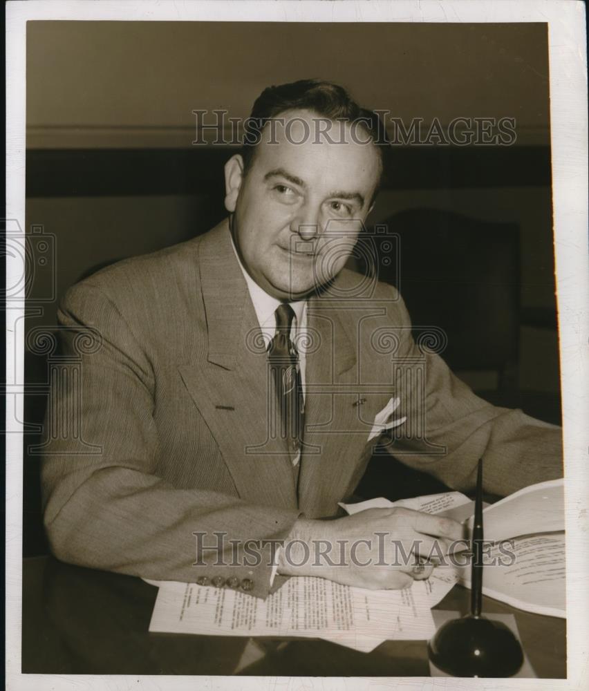 1951 Press Photo Franklin A. Polk, Vice President of Cleveland School Board - Historic Images