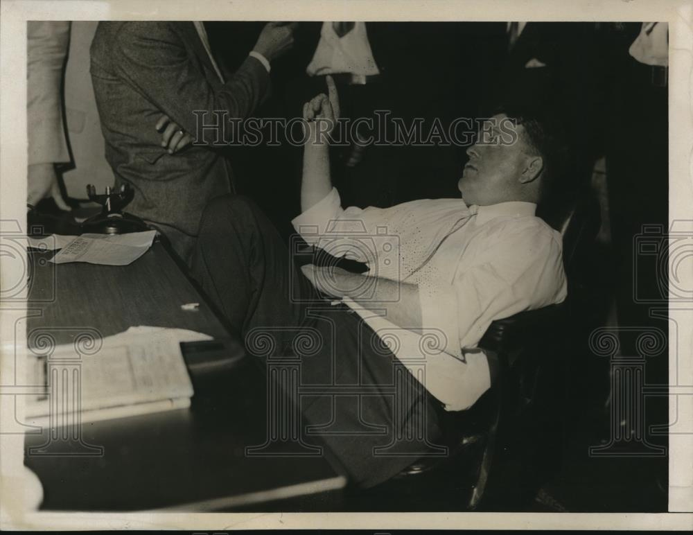 1932 Press Photo Mayor Eddie McCloskey of Johnston Pennsylvania - Historic Images