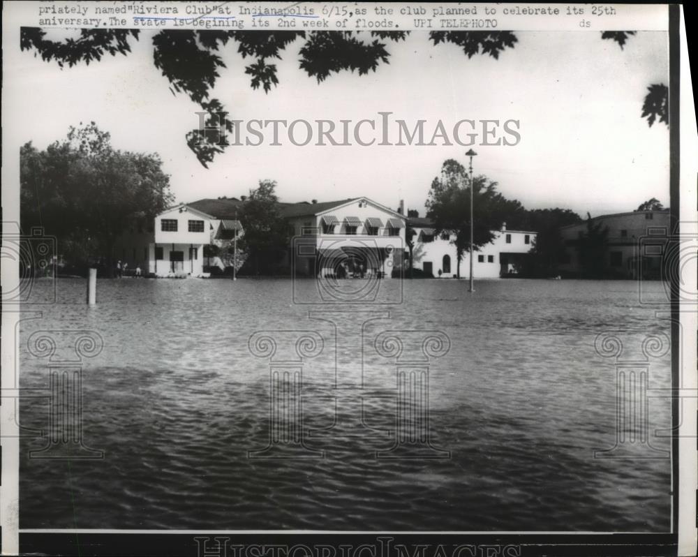 1958 Press Photo Flooding - Historic Images