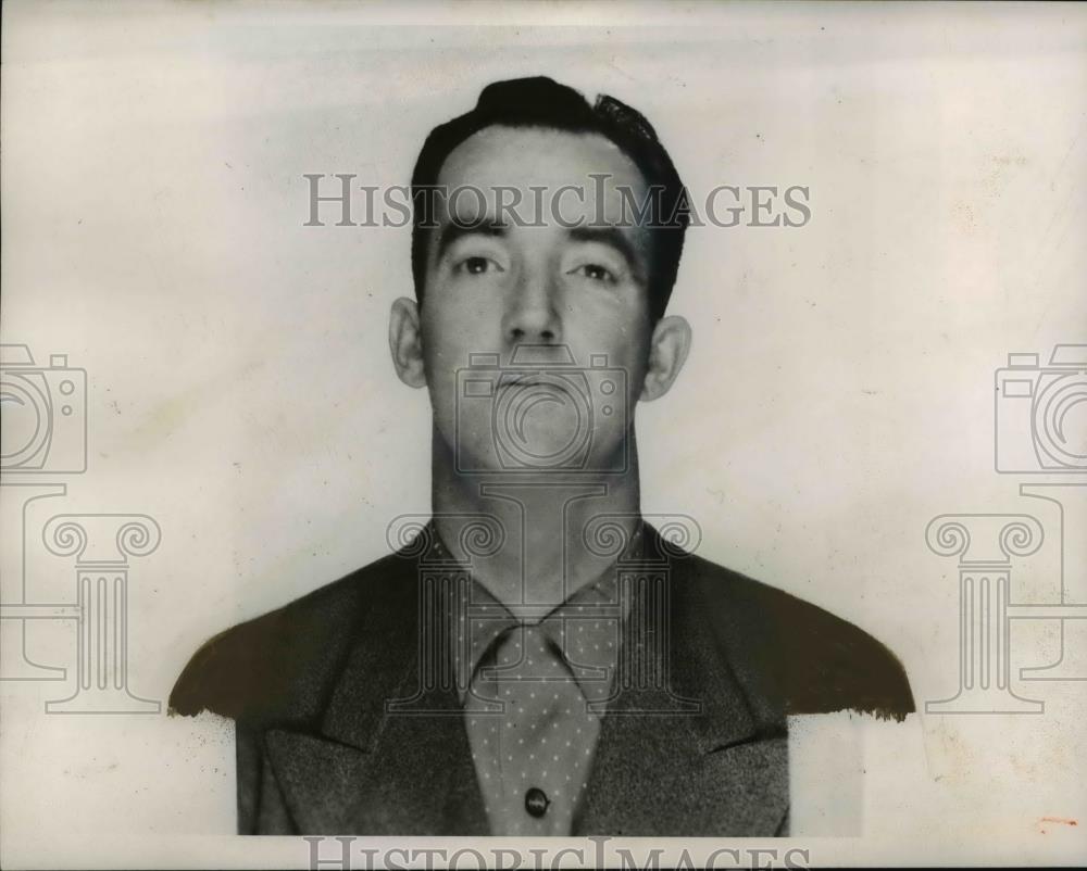 1951 Press Photo of Lt. Donald W. Spencer who stole over $12,000 from the US - Historic Images