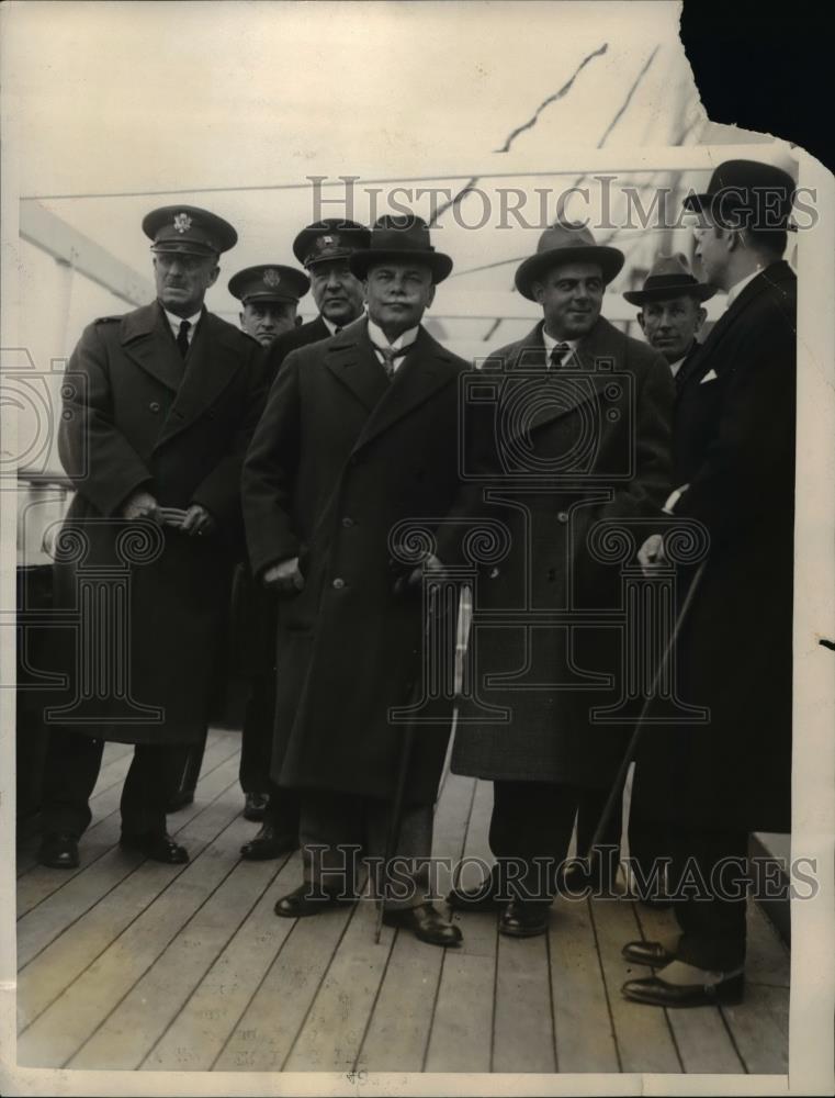 1927 Press Photo L-R Col.Enochs,Gen.W.Heye,Capt.Lieut.Hilmuth Heye &amp; Dr.Geitner - Historic Images