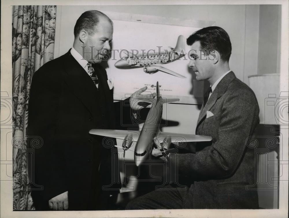 1944 Press Photo International Civil Aviation Conf. Ben Regan and Peyton Magrude - Historic Images
