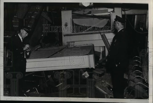 1937 Press Photo Boiler Blast Damages Shoe Store Injures 4 in Indianapolis - Historic Images