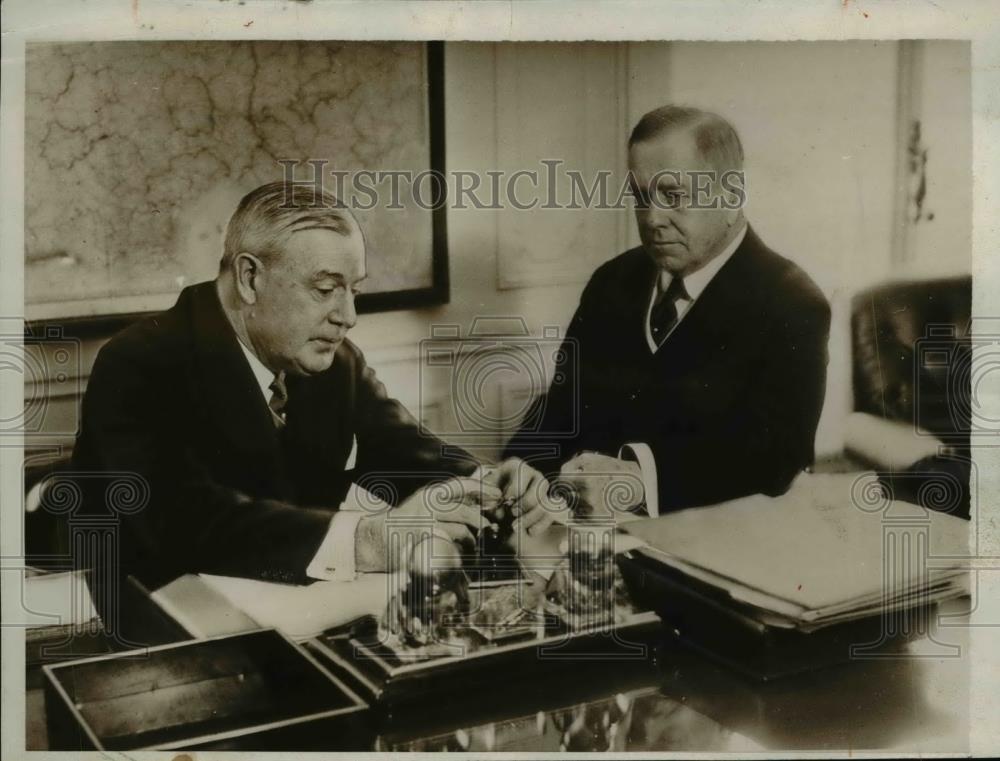 1932 Press Photo Frederic M. Sacett United States Ambassador and Walter Edge - Historic Images