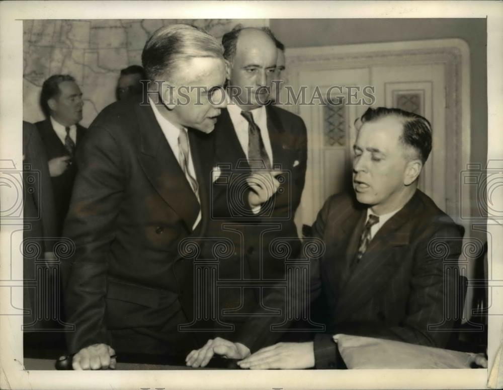 1940 Press Photo William Dudley Palley Silver Shirt Leader &amp; Rep Joe Starnes - Historic Images