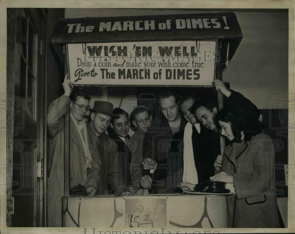 1934 Press Photo March of Dimes Kenneth Parsley, Robert Bowarlh &amp; Waldo Roberts - Historic Images