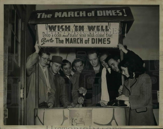 1934 Press Photo March of Dimes Kenneth Parsley, Robert Bowarlh & Waldo Roberts - Historic Images