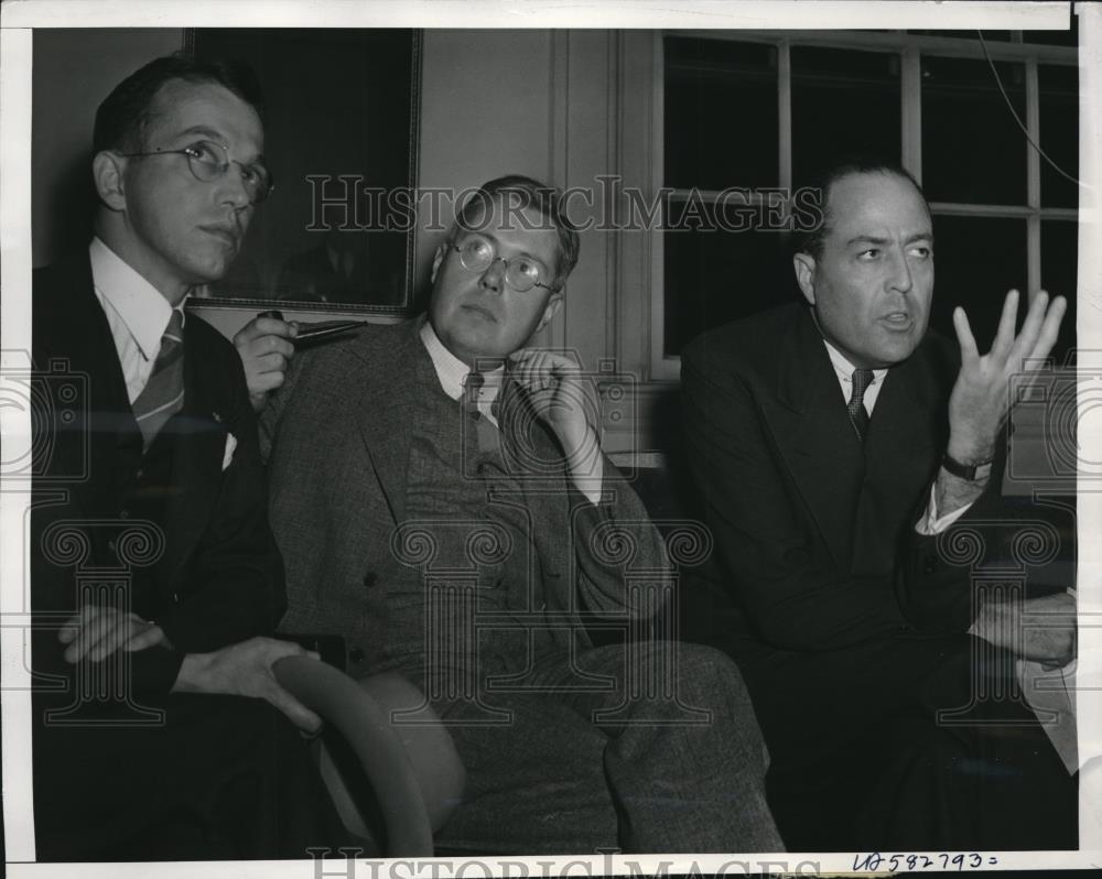 1940 Press Photo Execs C.W. Perelle, Major Sidney Simpson, Richard W. Millar - Historic Images