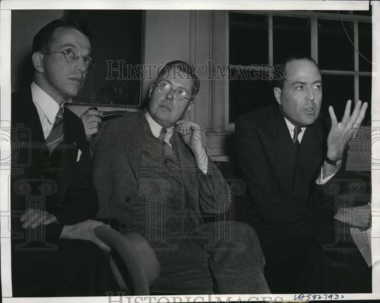 1940 Press Photo Execs C.W. Perelle, Major Sidney Simpson, Richard W. Millar - Historic Images