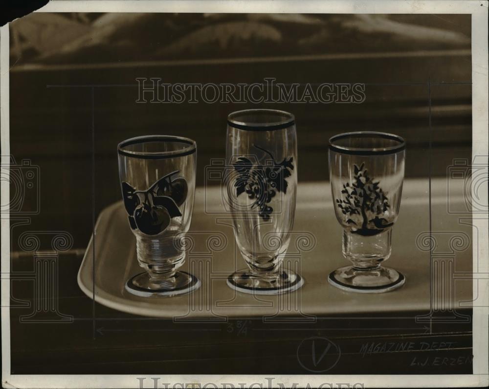 1932 Press Photo Glasses by Jammacher Schlemer NY - Historic Images