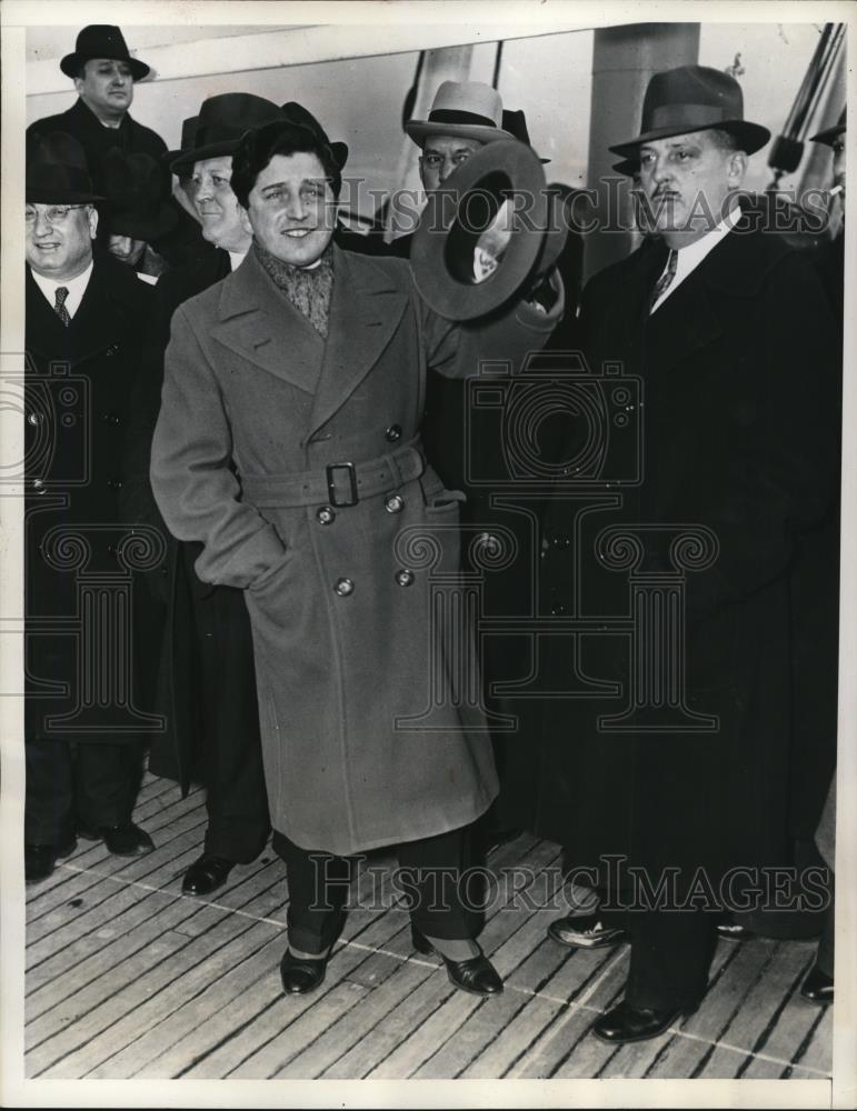 1935 Press Photo Ivan Poderjay, witness for the disappearance of Agnes Tufverson - Historic Images