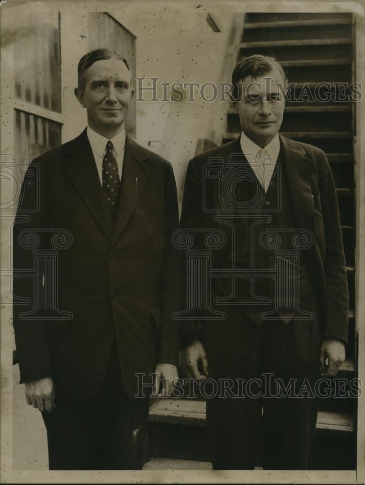 1935 Press Photo Lawyers Janus Morgan and Parker Gilbert - Historic Images