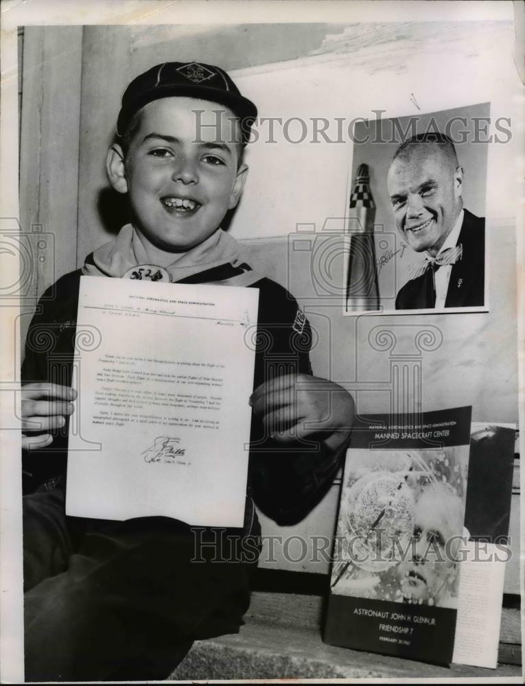 1962 Press Photo Boy Scout Jerry Blakeney age 9 St Albert the Great school - Historic Images