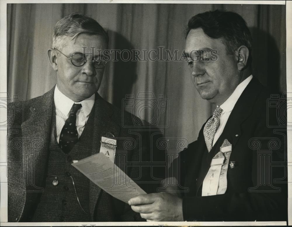 1932 Press Photo J.A. Pettis and Philip P. Gott of Trade Groups in San Francisco - Historic Images