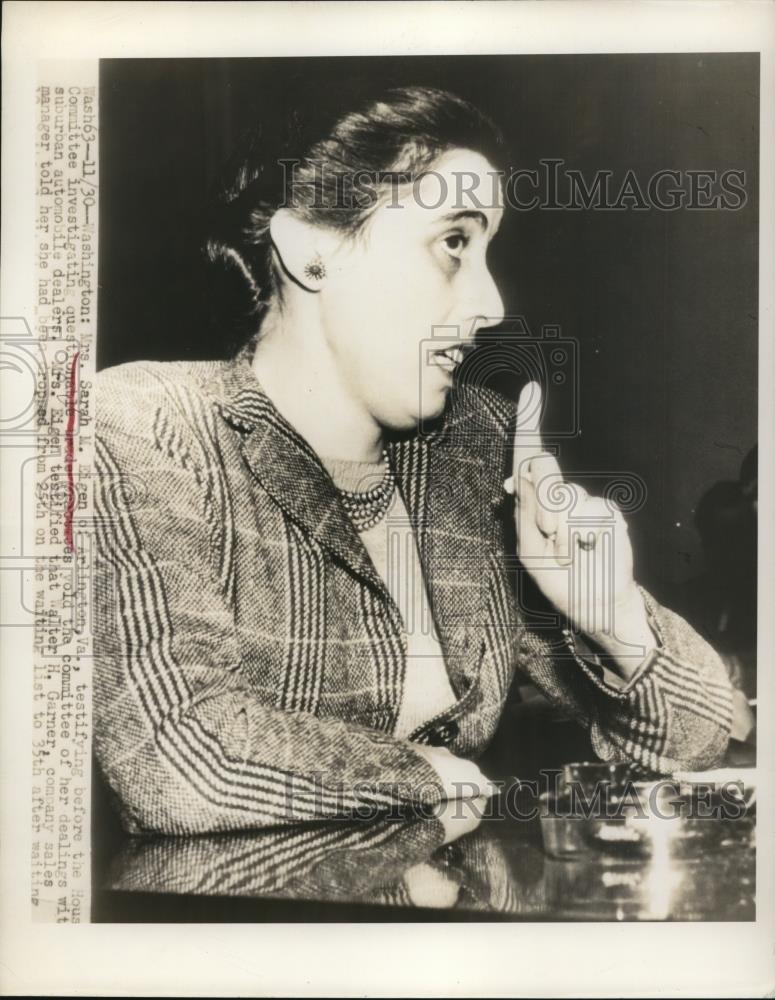 1948 Press Photo Sarah Elgen Testifying in Court in 
Washington - Historic Images