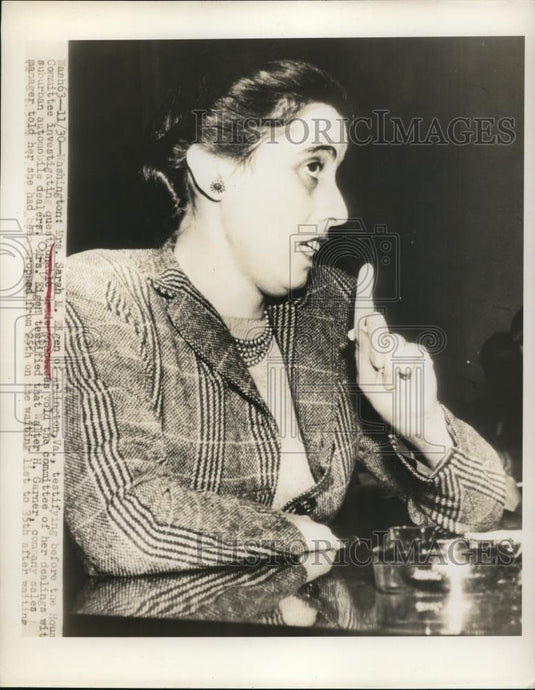 1948 Press Photo Sarah Elgen Testifying in Court in 
Washington - Historic Images