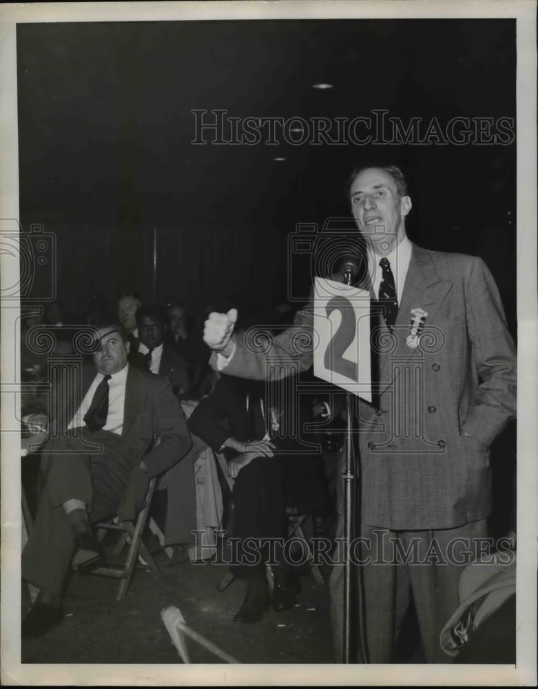 1949 Press Photo Harry Bridges West coast CIO Longshoremans union - nee06454 - Historic Images