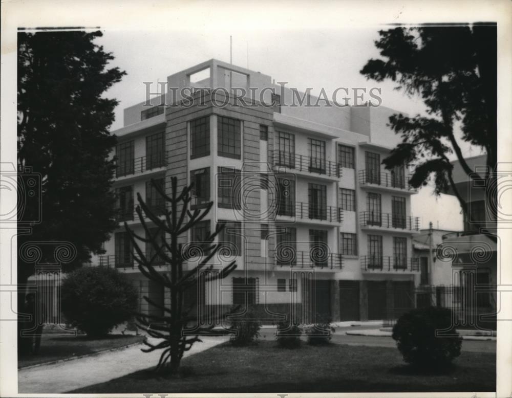 1938 Press Photo Mexico City modern apartments - Historic Images