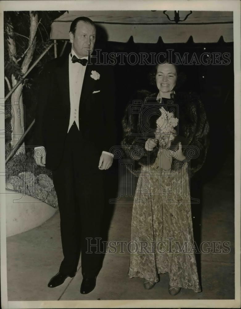 1939 Press Photo Palm Beach Fla Cecil Boyd Rochfort &amp; Mrs Wesson Seybrum - Historic Images