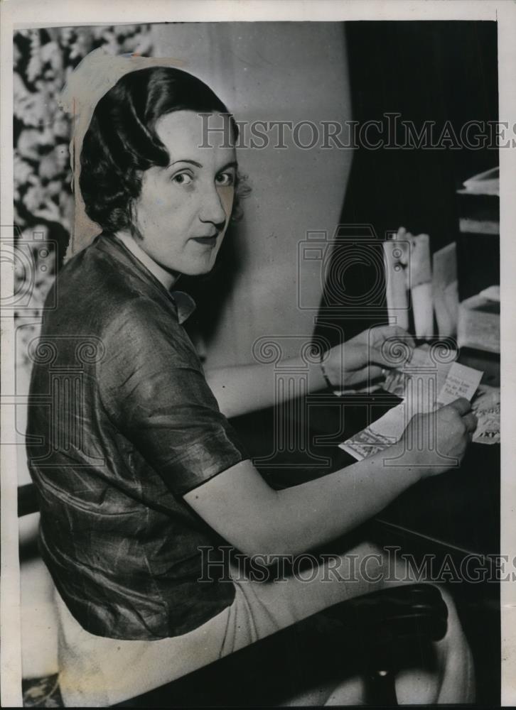 1934 Press Photo Miss Olive Tufverson,sister of miss Agnes Tufverson - Historic Images