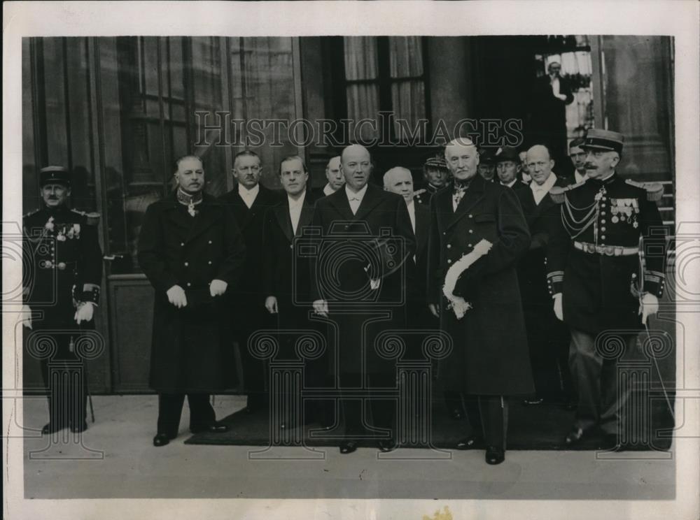 1936 Press Photo Ambassadors before President Albert LeBron of Ireland - Historic Images