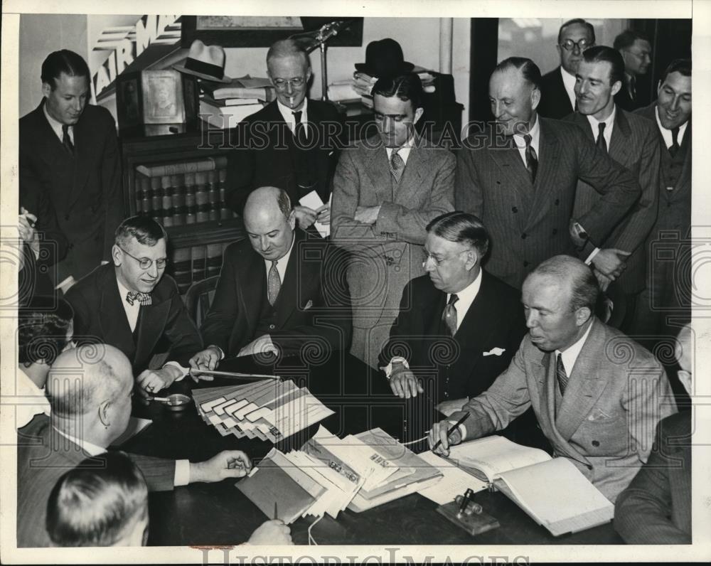 1934 Press Photo Scene at General Farley&#39;s Office - Historic Images