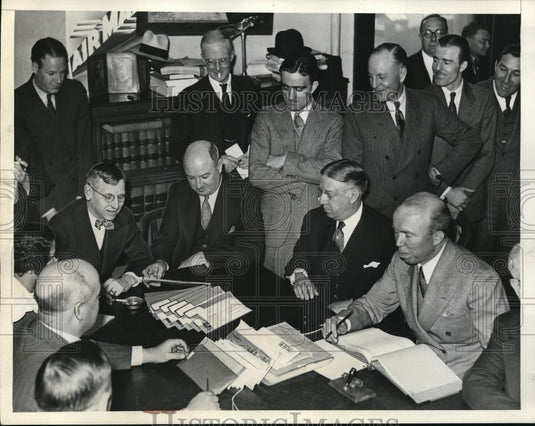 1934 Press Photo Scene at General Farley's Office - Historic Images