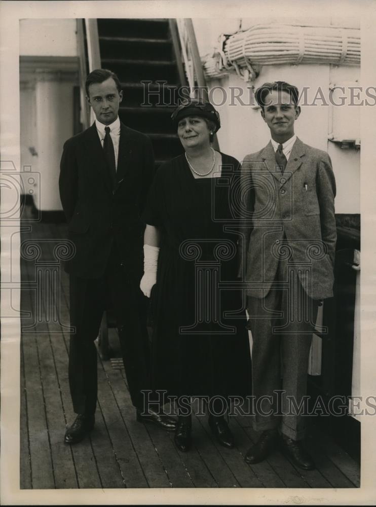 1922 Press Photo Prince Andre Poniatowski & Princess Elizabeth To Visit Californ - Historic Images