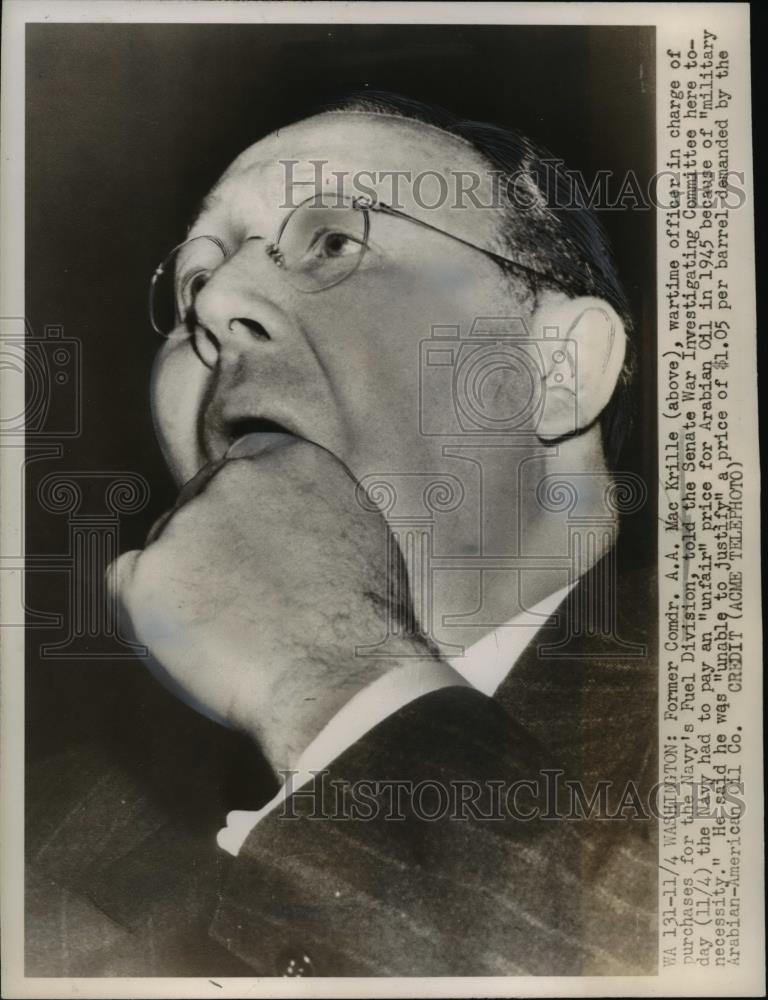 1947 Press Photo Washington A A Mac Krille - Historic Images