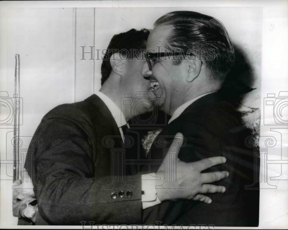 1962 Press Photo Algerian Premier Ahmed Ben Bella and Pres. Osvaldao Dorticos - Historic Images