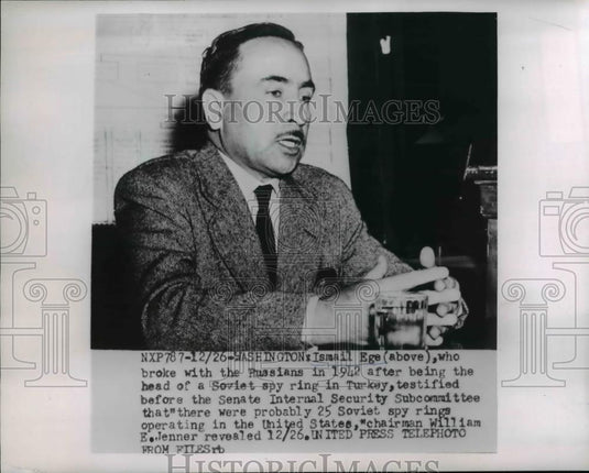 1954 Press Photo Wash DC Ismail Ege  former head of Soviet spy ring - Historic Images