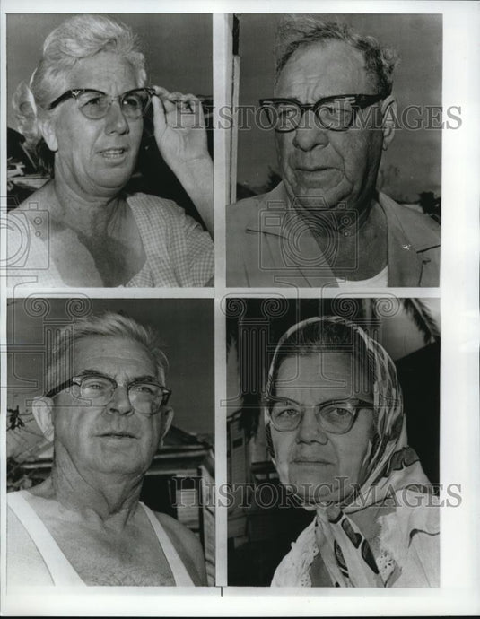 1961 Press Photo Hurricane Carla in Galveston Texas 4 Survivors Lost Everything - Historic Images