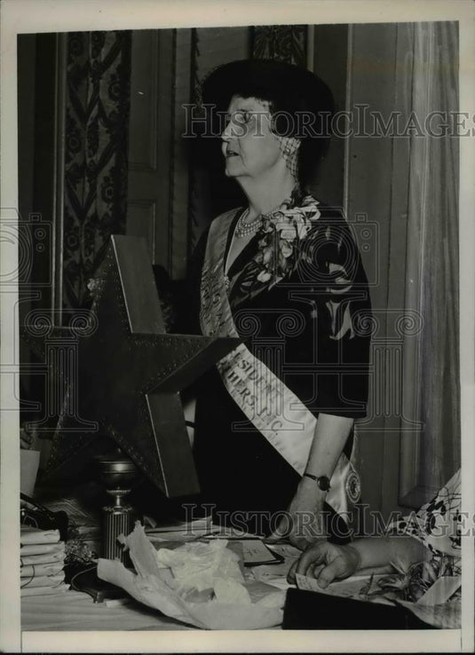 1938 Press Photo Philadelphia Mrs Horace Blake Gold Star Mothers at convention - Historic Images