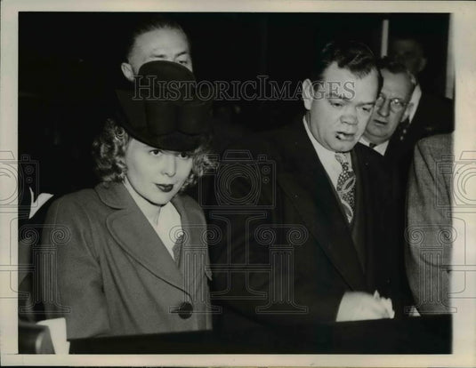 1944 Press Photo George Lawson Arrested After Vanishing After Wife's Death - Historic Images