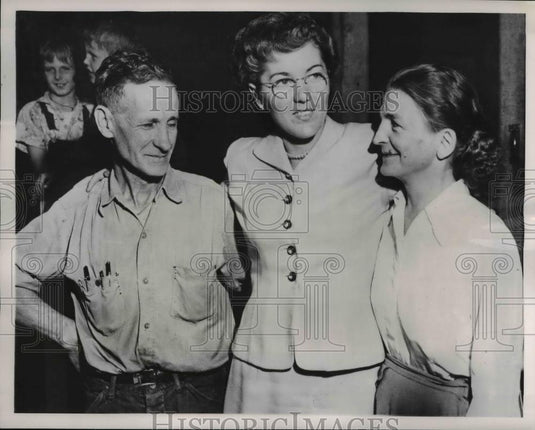 1952 Press Photo Chicago Mr & Mrs Michael Moroney & Mrs Mary McClelland Moroney - Historic Images