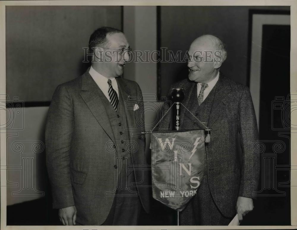 1936 Press Photo pf Judge Nathan Perlman and Jacob A. Harzfeld (R) - nee12929 - Historic Images