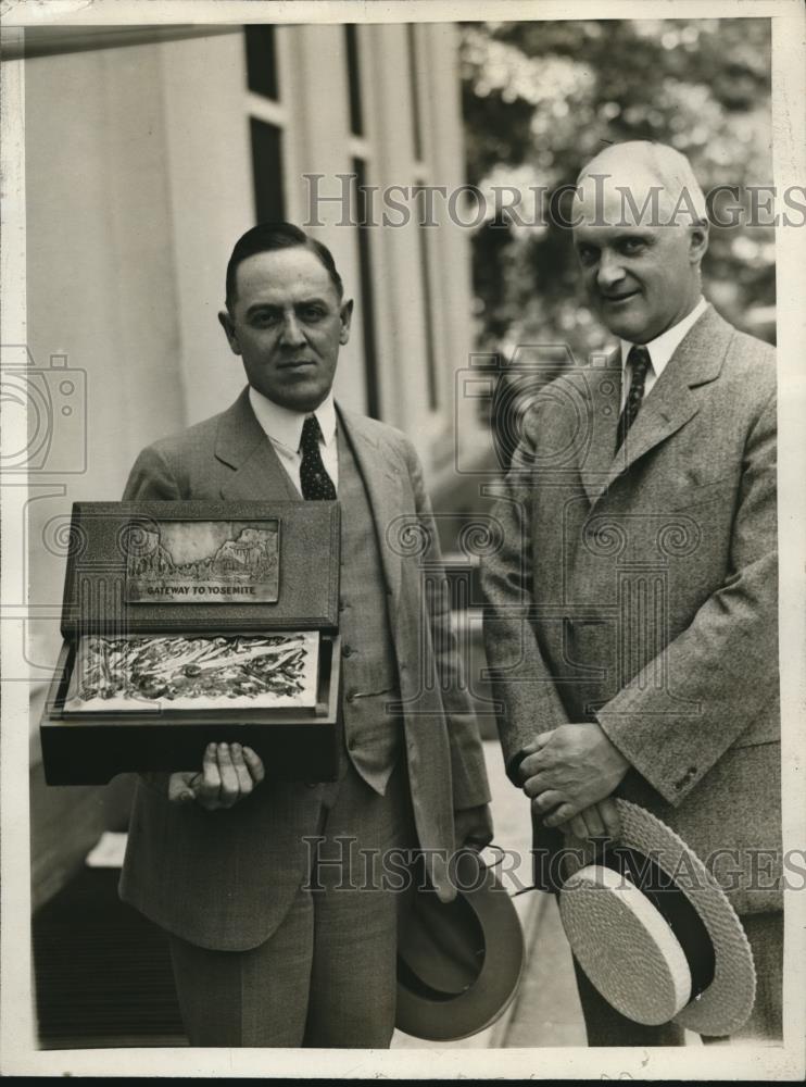 Press Photo A.Linn President Chamber of Commerce, Merced Calif. irragation dam - Historic Images