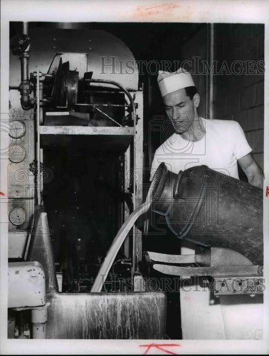 1961 Press Photo Hans Rothenbuhler of Middlefield Working in Shop - nee12558 - Historic Images
