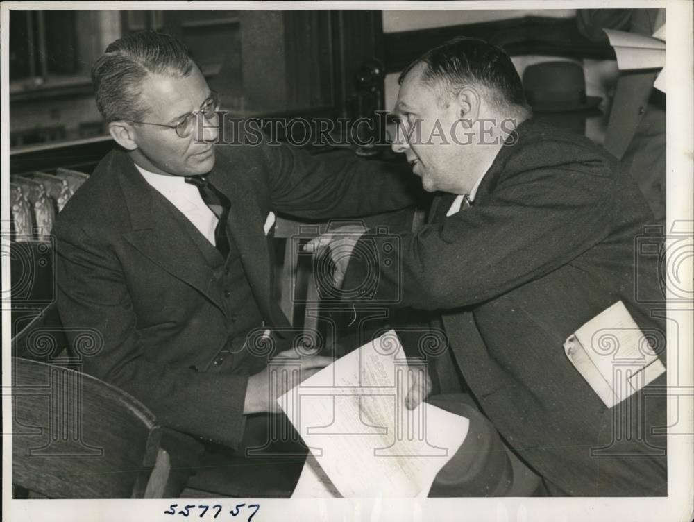 1940 Press Photo Albany NY Willard Place VP NY Central RR &amp; Joe Fitzpatrick - Historic Images