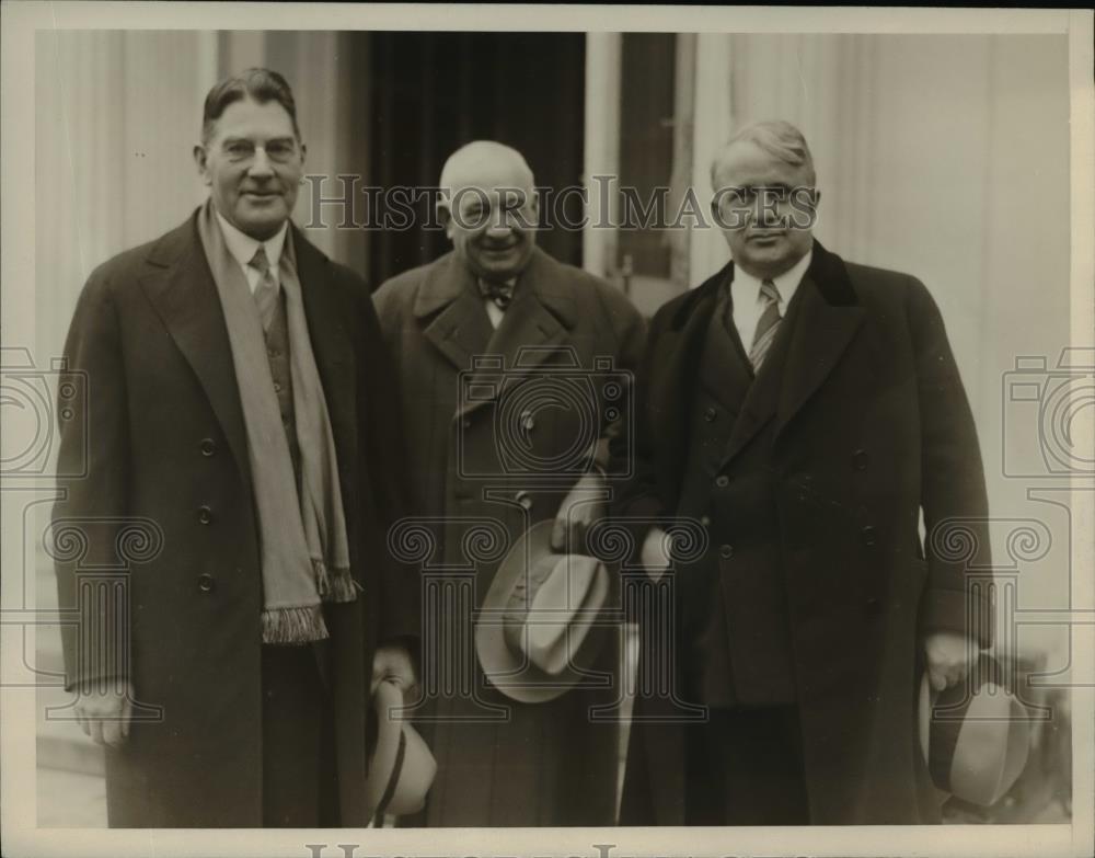 1926 Press Photo Sec. of the Navy Wilbur, Reese Llewellyn &amp; Labor Sec. Davis - Historic Images