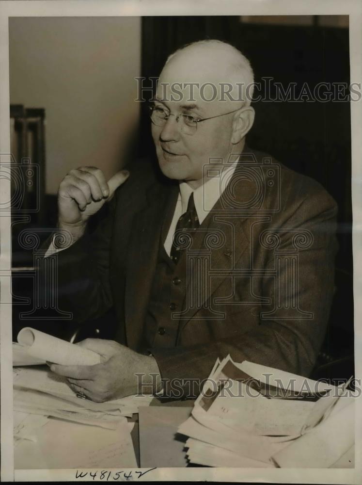 1938 Press Photo Senator James Pope of Idaho Head of Tennessee Valley Authority - Historic Images