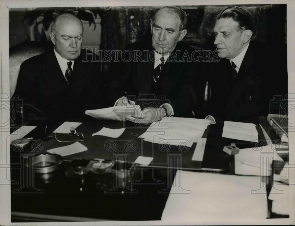 1937 Press Photo Representative Hatton W. Sumners, William Bankhead, U.S. Guyer - Historic Images
