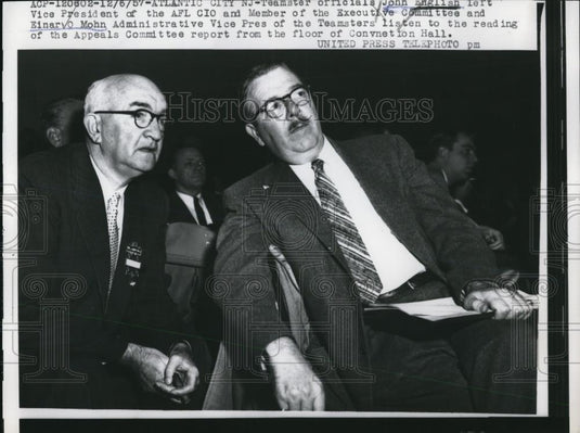 1957 Press Photo John English and Einaro Mohn Administrive Vice Pres - nee11203 - Historic Images